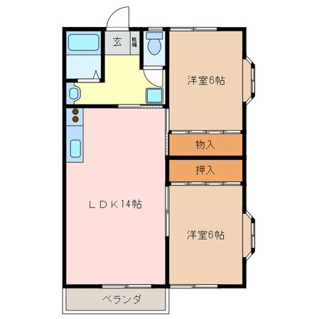 東松阪駅 徒歩39分 2階の物件間取画像